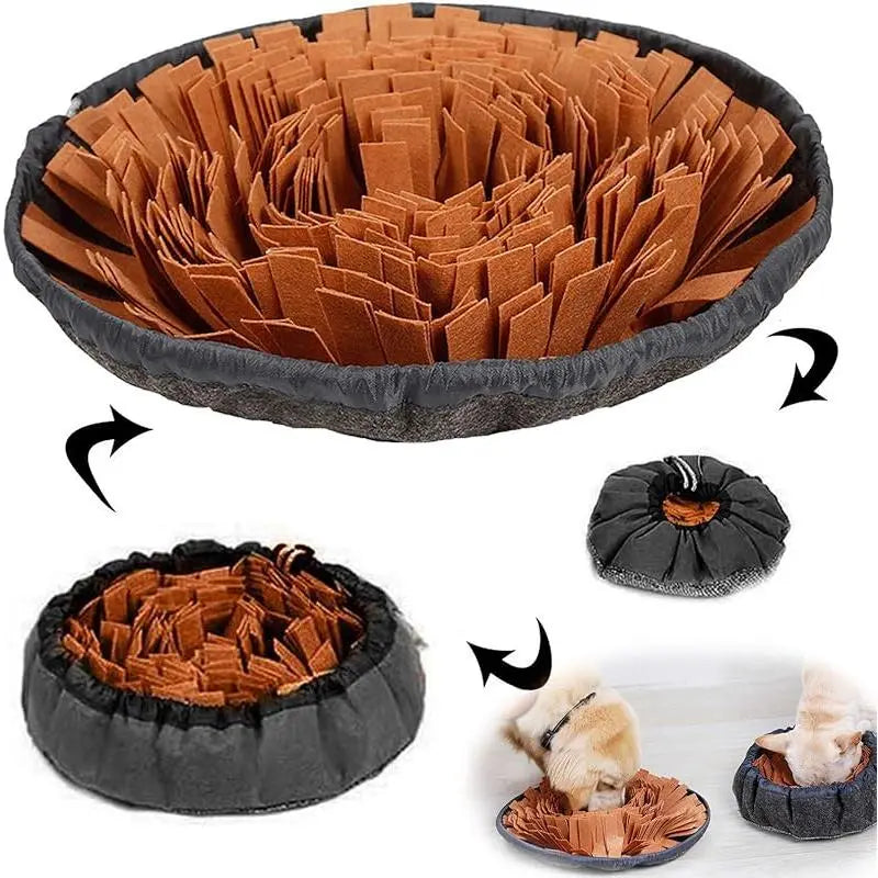 Pet Snuffle Mat for Dogs, Interactive Feed Game for Boredom, Encourages Natural Foraging Skills for Cats Dogs Bowl Travel Use, Dog Treat Dispenser Indoor Outdoor Stress Relief