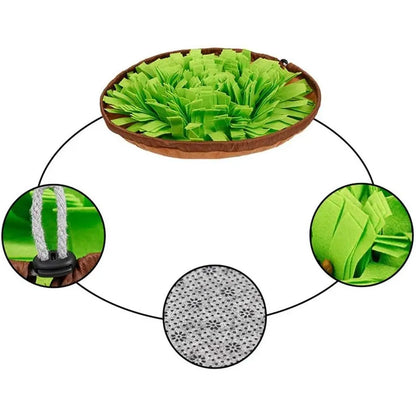 Pet Snuffle Mat for Dogs, Interactive Feed Game for Boredom, Encourages Natural Foraging Skills for Cats Dogs Bowl Travel Use, Dog Treat Dispenser Indoor Outdoor Stress Relief