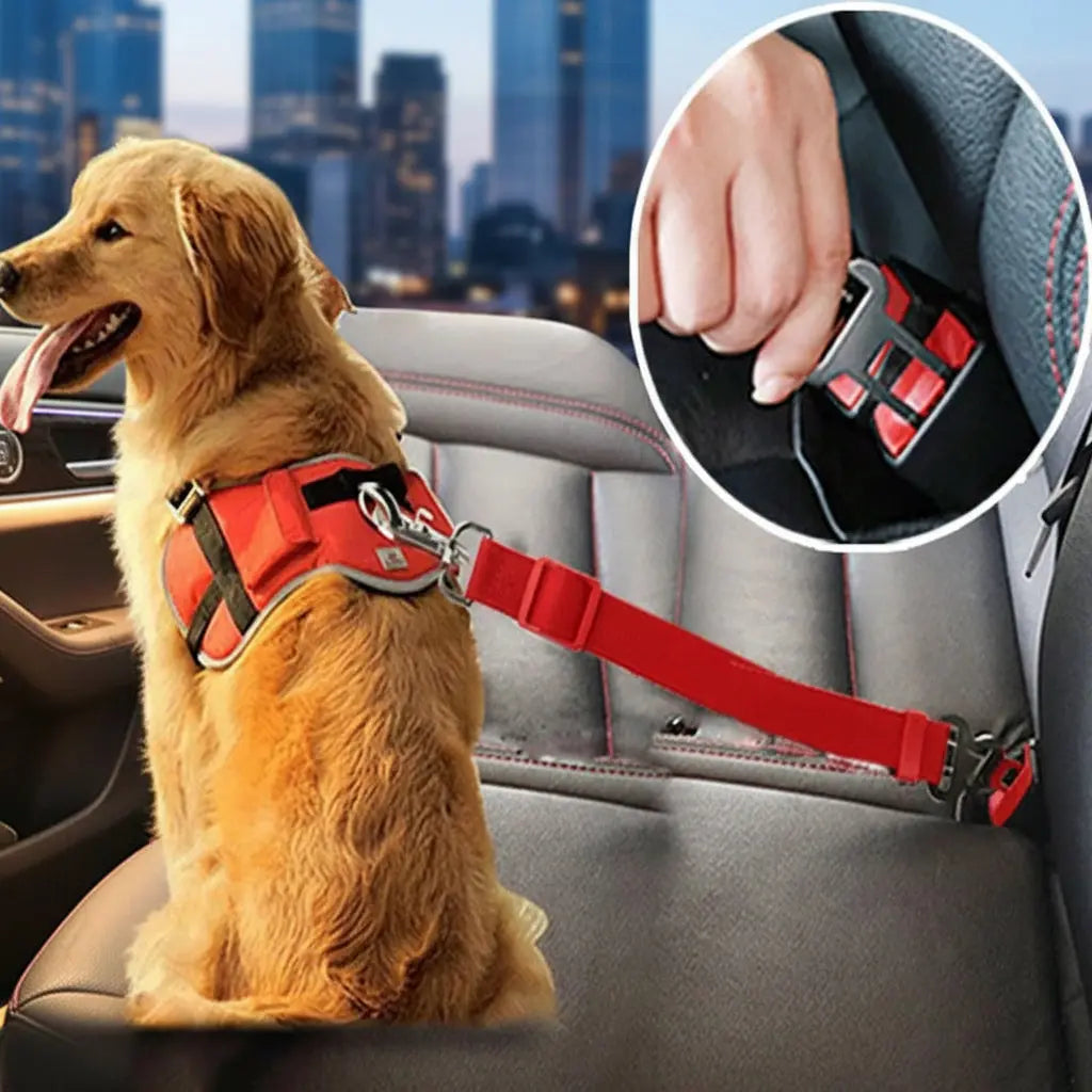 Adjustable Dog Car Seat Belt – Safety Clip